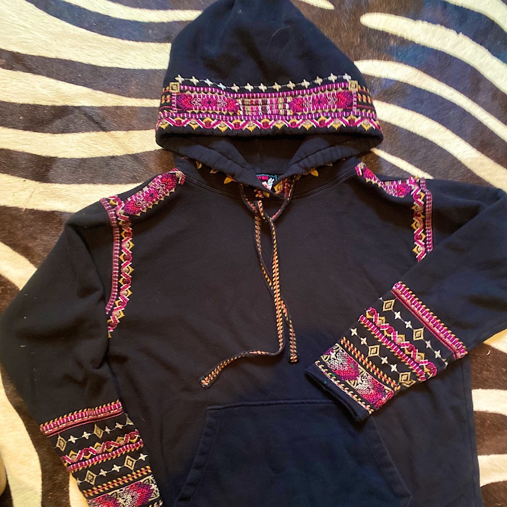 Johnny Was Embroidered Sweatshirt